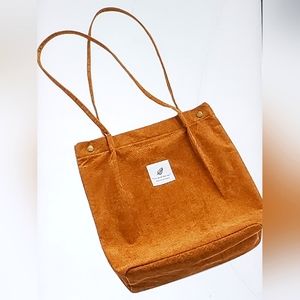 NWT!🌻Brown Corduroy Tote
